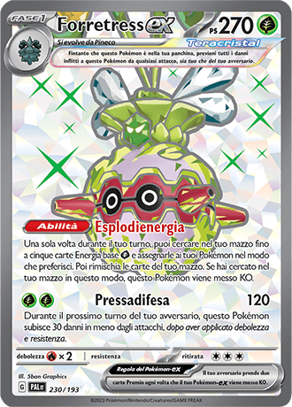 Forretress ex Evoluzioni a Paldea carta Pokémon italiana UR