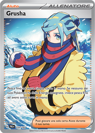 Grusha Evoluzioni a Paldea carta Pokémon italiana UR