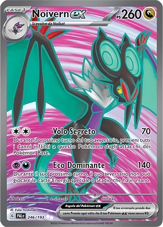 Noivern ex Evoluzioni a Paldea carta Pokémon italiana UR