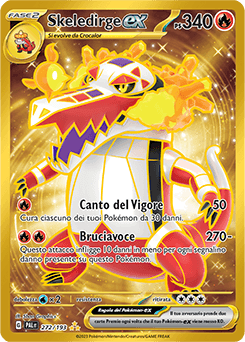 Skeledirge ex Evoluzioni a Paldea carta Pokémon italiana HR