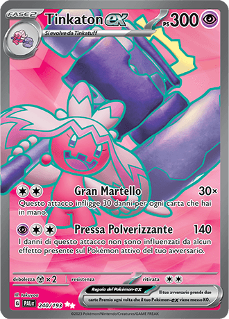 Tinkaton ex Evoluzioni a Paldea carta Pokémon italiana UR