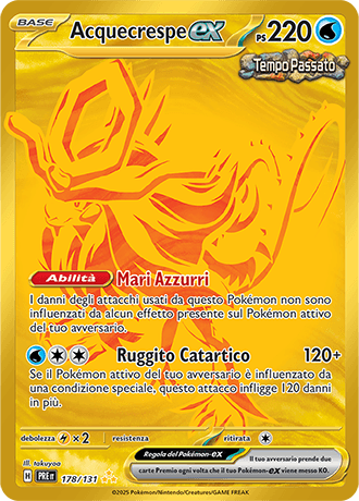Acquecrespe ex Evoluzioni Prismatiche carta Pokémon italiana HR