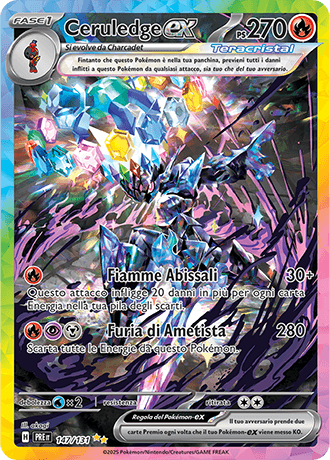 Ceruledge ex Evoluzioni Prismatiche carta Pokémon italiana SIR