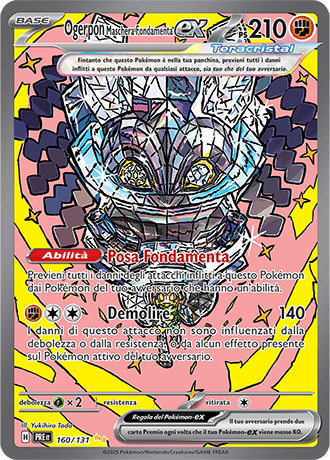 Ogerpon Maschera Fondamenta ex Evoluzioni Prismatiche carta Pokémon italiana SIR