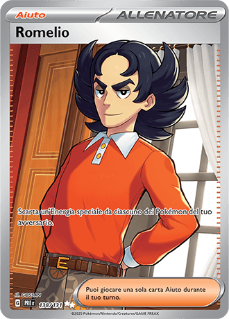 Romelio Evoluzioni Prismatiche carta Pokémon italiana UR
