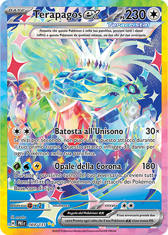 Terapagos ex Evoluzioni Prismatiche carta Pokémon italiana SIR