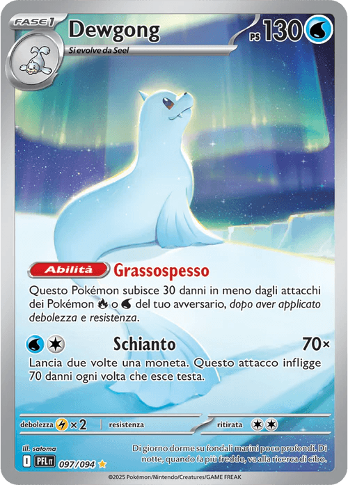 Dewgong Fiamme Spettrali carta Pokémon italiana IR