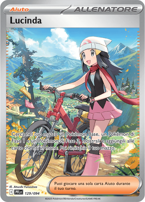 Lucinda Fiamme Spettrali carta Pokémon italiana SIR