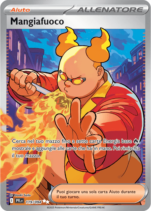 Mangiafuoco Fiamme Spettrali carta Pokémon italiana UR