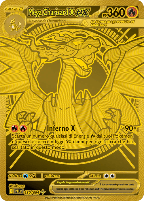 Mega Charizard X ex Fiamme Spettrali carta Pokémon italiana MUR
