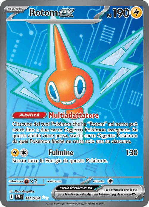 Rotom ex Fiamme Spettrali carta Pokémon italiana UR