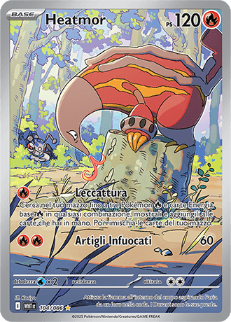 Heatmor Fuoco Bianco carta Pokémon italiana IR