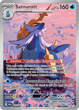 Samurott Fuoco Bianco carta Pokémon italiana IR