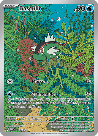 Basculin Fuoco Bianco carta Pokémon italiana IR