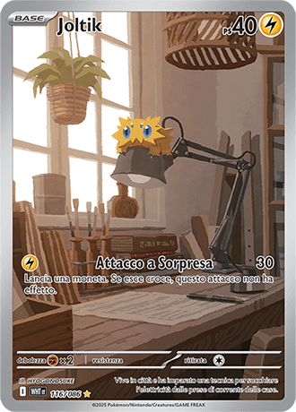 Joltik Fuoco Bianco carta Pokémon italiana IR