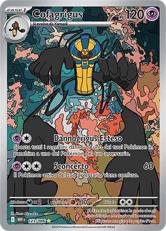 Cofagrigus Fuoco Bianco carta Pokémon italiana IR
