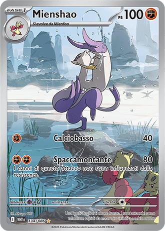 Mienshao Fuoco Bianco carta Pokémon italiana IR