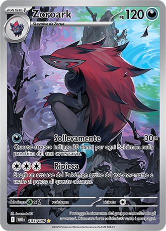 Zoroark Fuoco Bianco carta Pokémon italiana IR