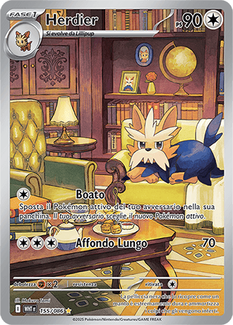 Herdier Fuoco Bianco carta Pokémon italiana IR