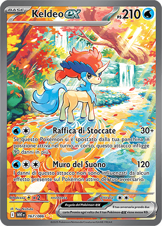 Keldeo ex Fuoco Bianco carta Pokémon italiana SIR