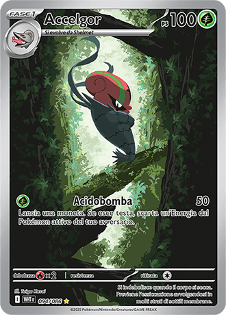 Accelgor Fuoco Bianco carta Pokémon italiana IR