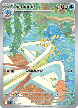 Simipour Luce Nera carta Pokémon italiana IR