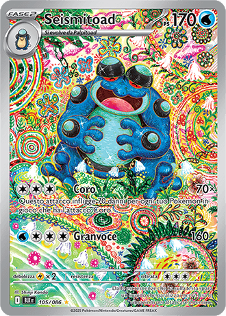 Seismitoad Luce Nera carta Pokémon italiana IR