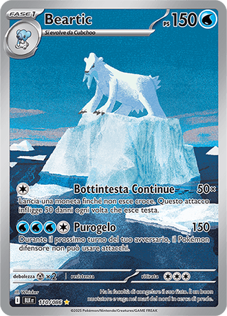 Beartic Luce Nera carta Pokémon italiana IR