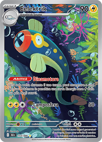 Eelektrik Luce Nera carta Pokémon italiana IR