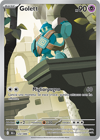 Golett Luce Nera carta Pokémon italiana IR