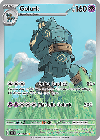Golurk Luce Nera carta Pokémon italiana IR