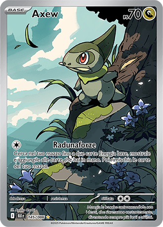 Axew Luce Nera carta Pokémon italiana IR