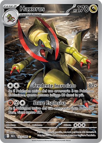 Haxorus Luce Nera carta Pokémon italiana IR