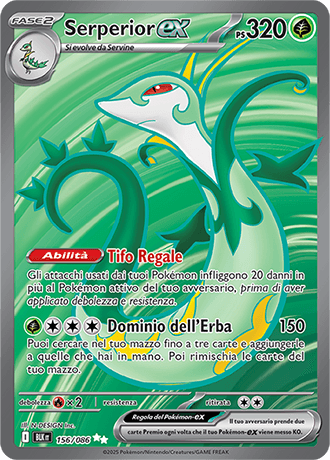 Serperior ex Luce Nera carta Pokémon italiana UR