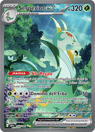 Serperior ex Luce Nera carta Pokémon italiana SIR