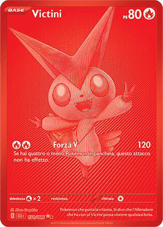 Victini Luce Nera carta Pokémon italiana BWR