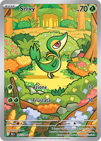 Snivy Luce Nera carta Pokémon italiana IR