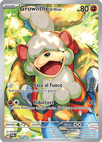 Growlithe di Hisui Crepuscolo Mascherato carta Pokémon italiana IR