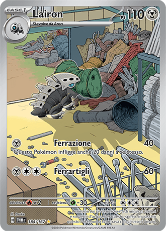 Lairon Crepuscolo Mascherato carta Pokémon italiana IR
