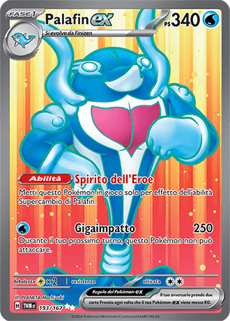 Palafin ex Crepuscolo Mascherato carta Pokémon italiana UR