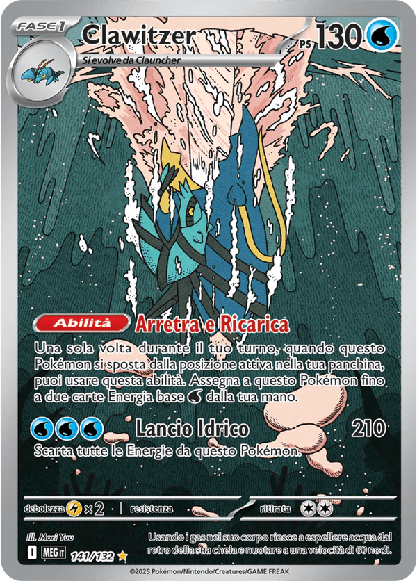 Clawitzer Mega Evoluzione carta Pokémon italiana IR
