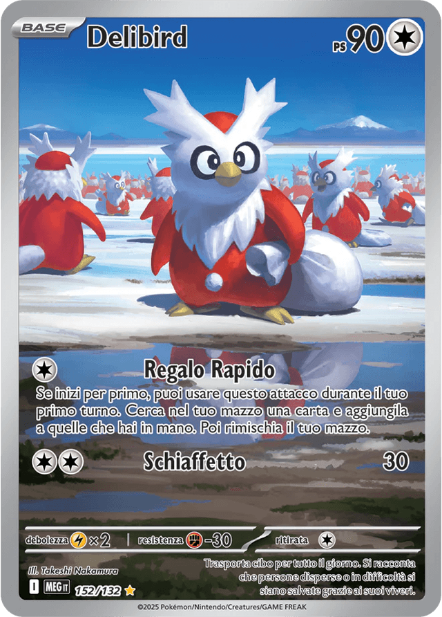 Delibird Mega Evoluzione carta Pokémon italiana IR
