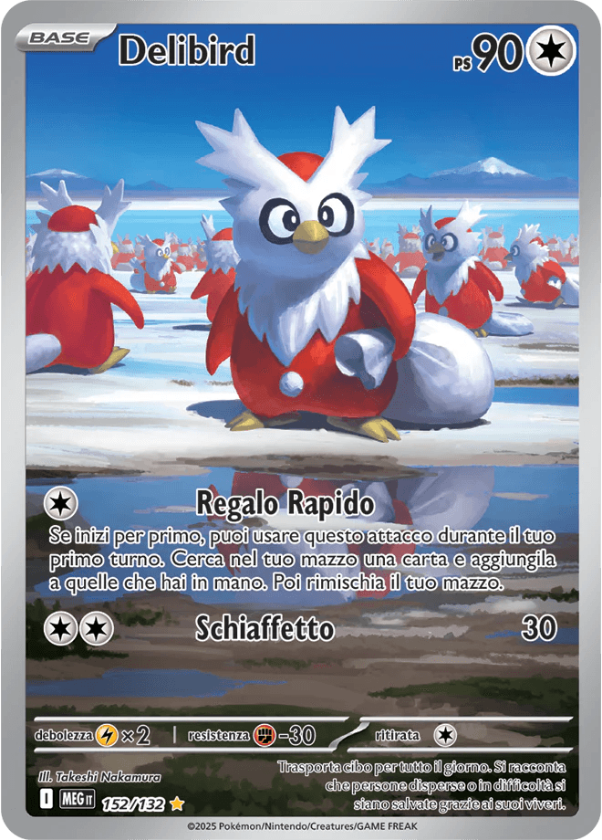 Delibird Mega Evoluzione carta Pokémon italiana IR
