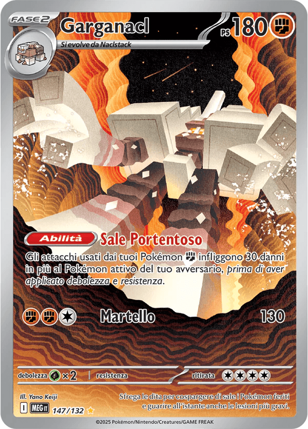 Garganacl Mega Evoluzione carta Pokémon italiana IR