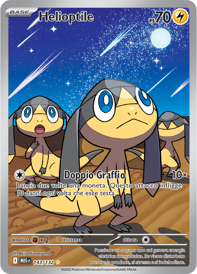 Helioptile Mega Evoluzione carta Pokémon italiana IR