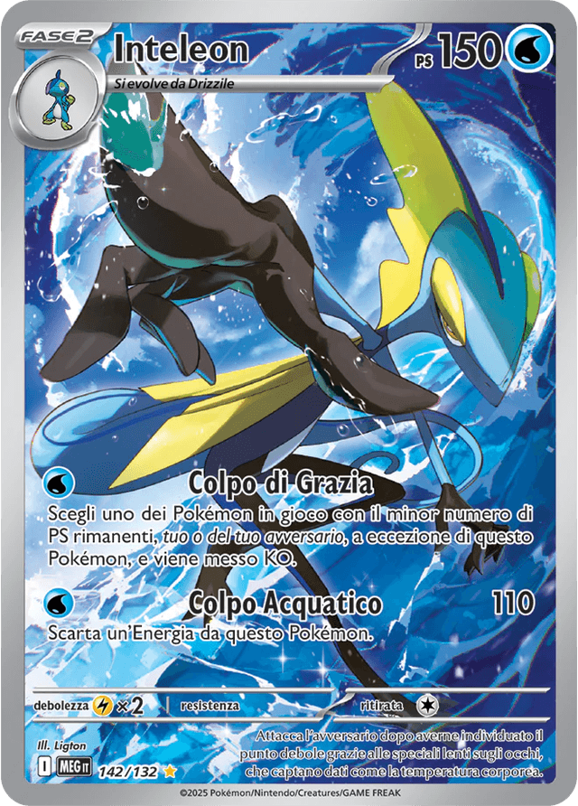 Inteleon Mega Evoluzione carta Pokémon italiana IR