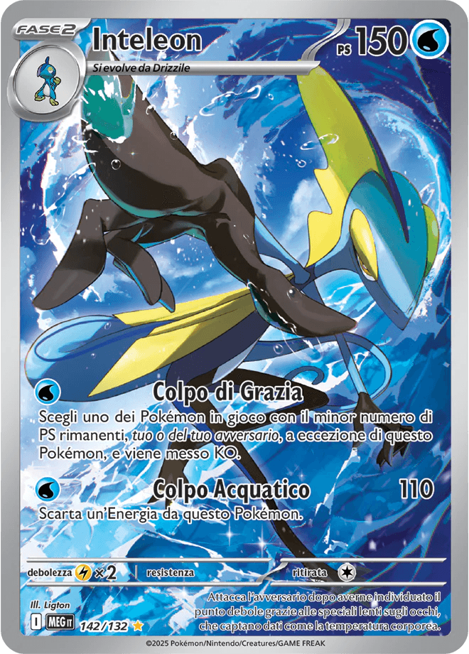 Inteleon Mega Evoluzione carta Pokémon italiana IR