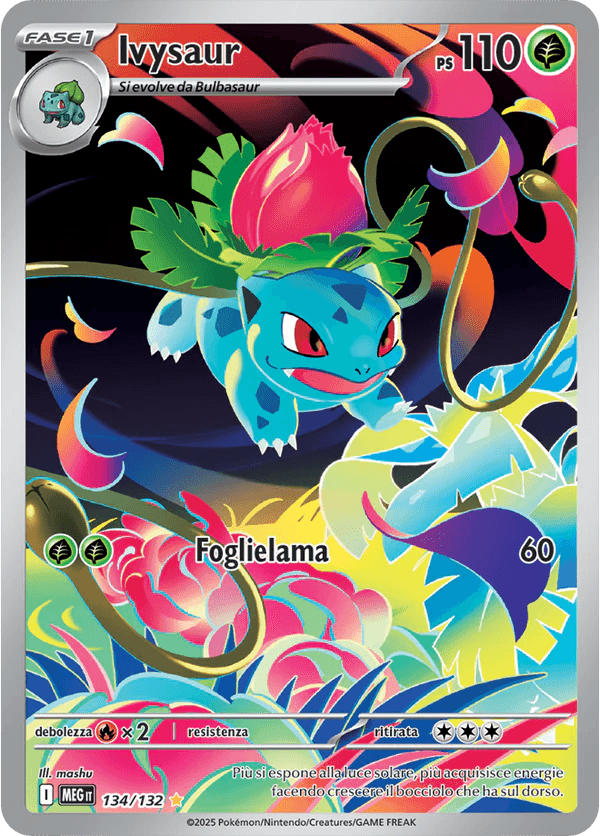 Ivysaur Mega Evoluzione carta Pokémon italiana IR