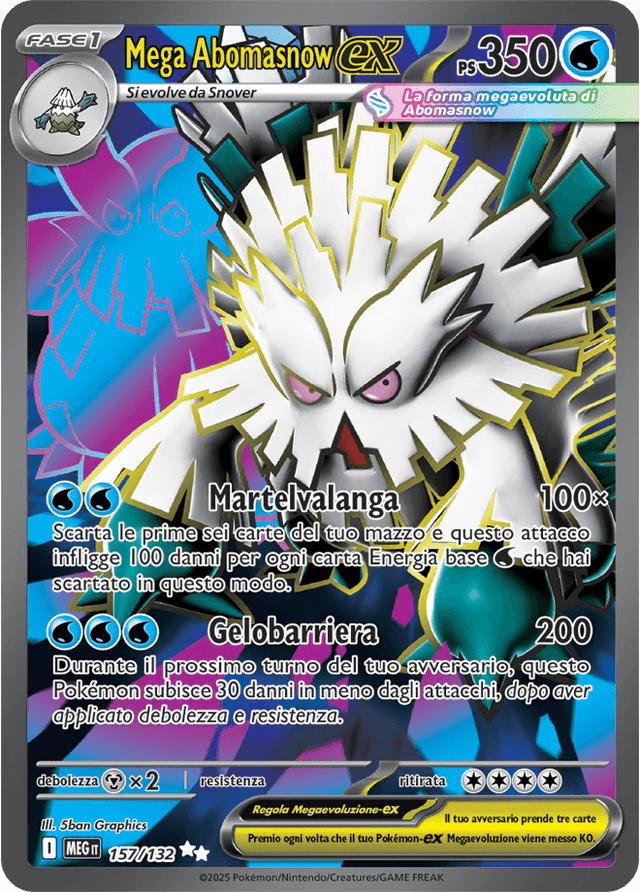 Mega Abomasnow ex Mega Evoluzione carta Pokémon italiana UR