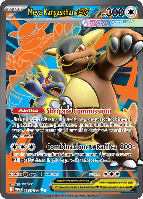 Mega Kangaskhan ex Mega Evoluzione carta Pokémon italiana UR